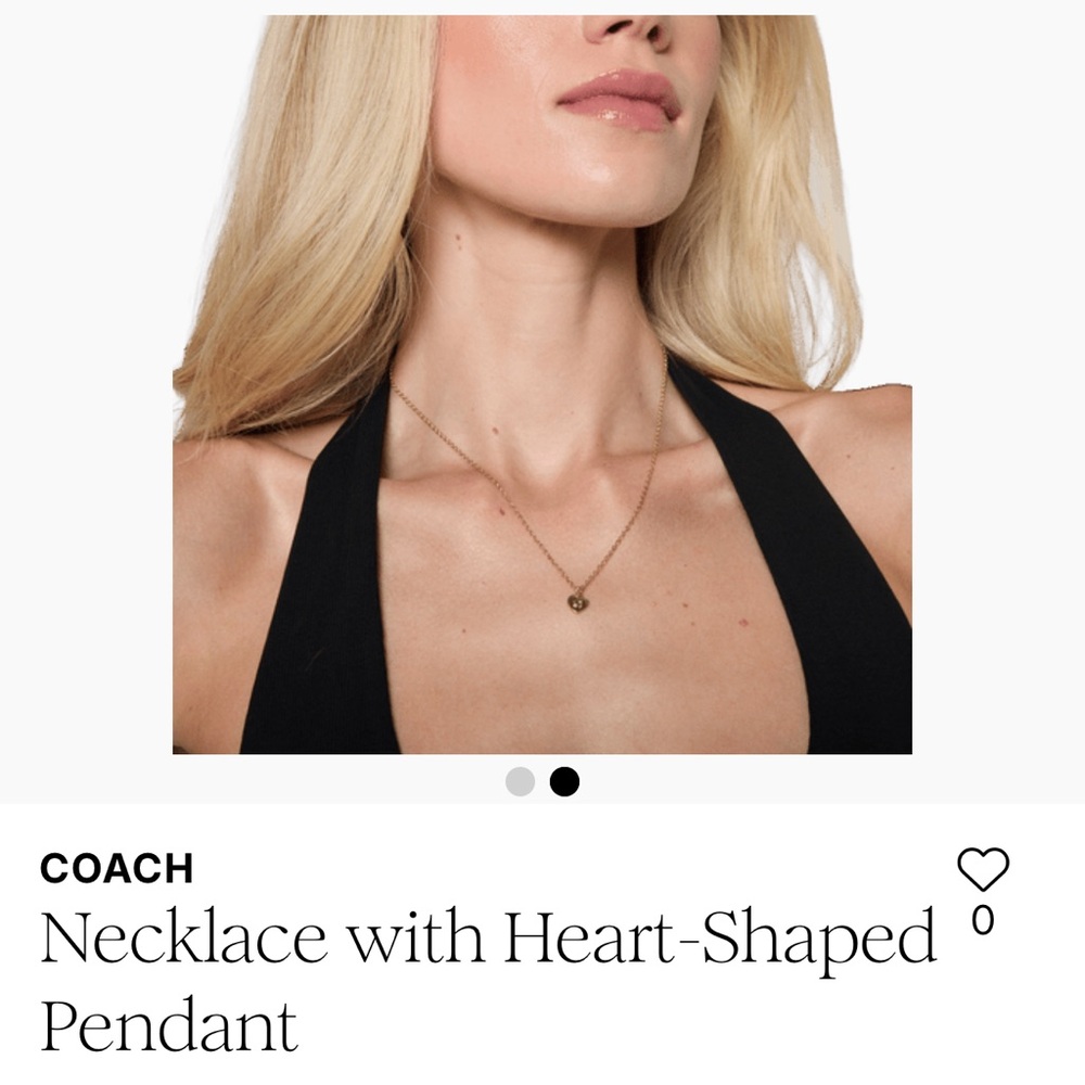 Coach pendant necklace and bracelet set